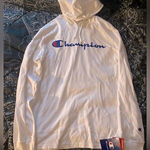 White champion hoodie